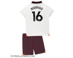 Manchester City Rodri Hernandez #16 Replika Bortatröja Barn 2023-24 Kortärmad (+ Korta byxor)